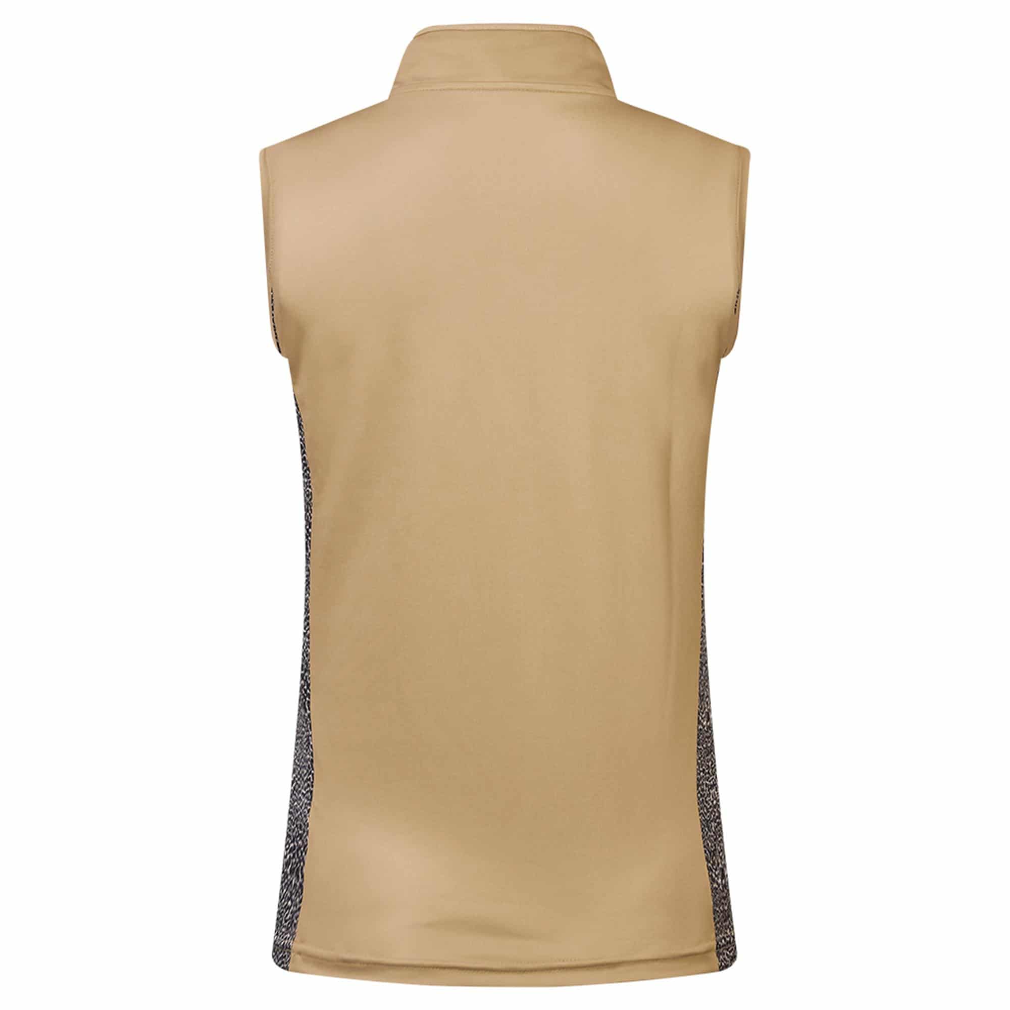 Pure Golf Elise Sleeveless Polo Shirt Cheetah Beige